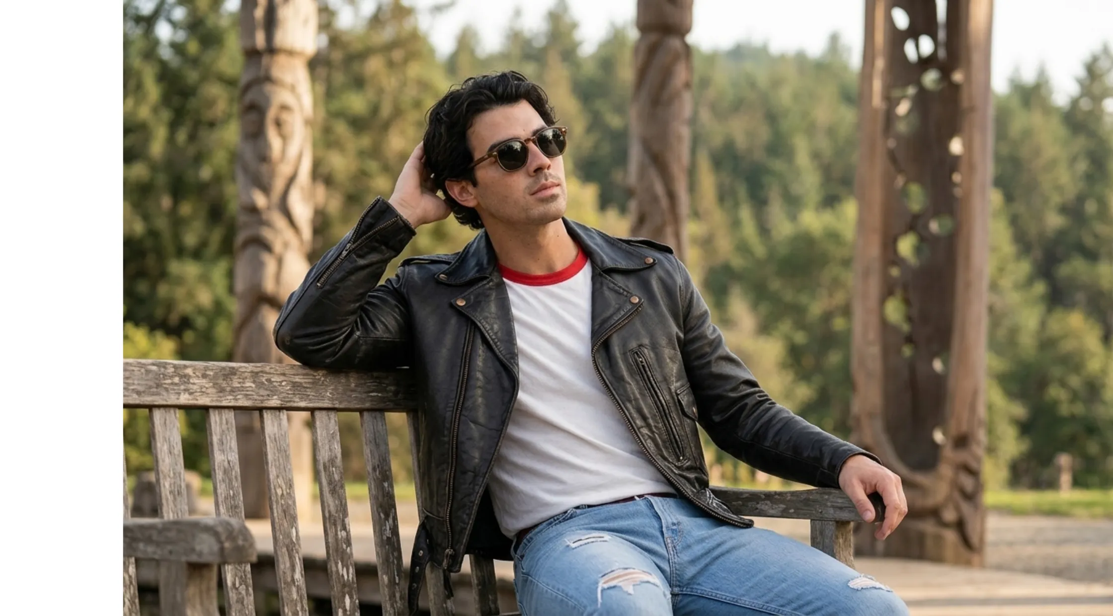 Joe Jonas Camp Rock 3 Shane Gray Black Asymmetrical Double Rider Biker Leather Jacket