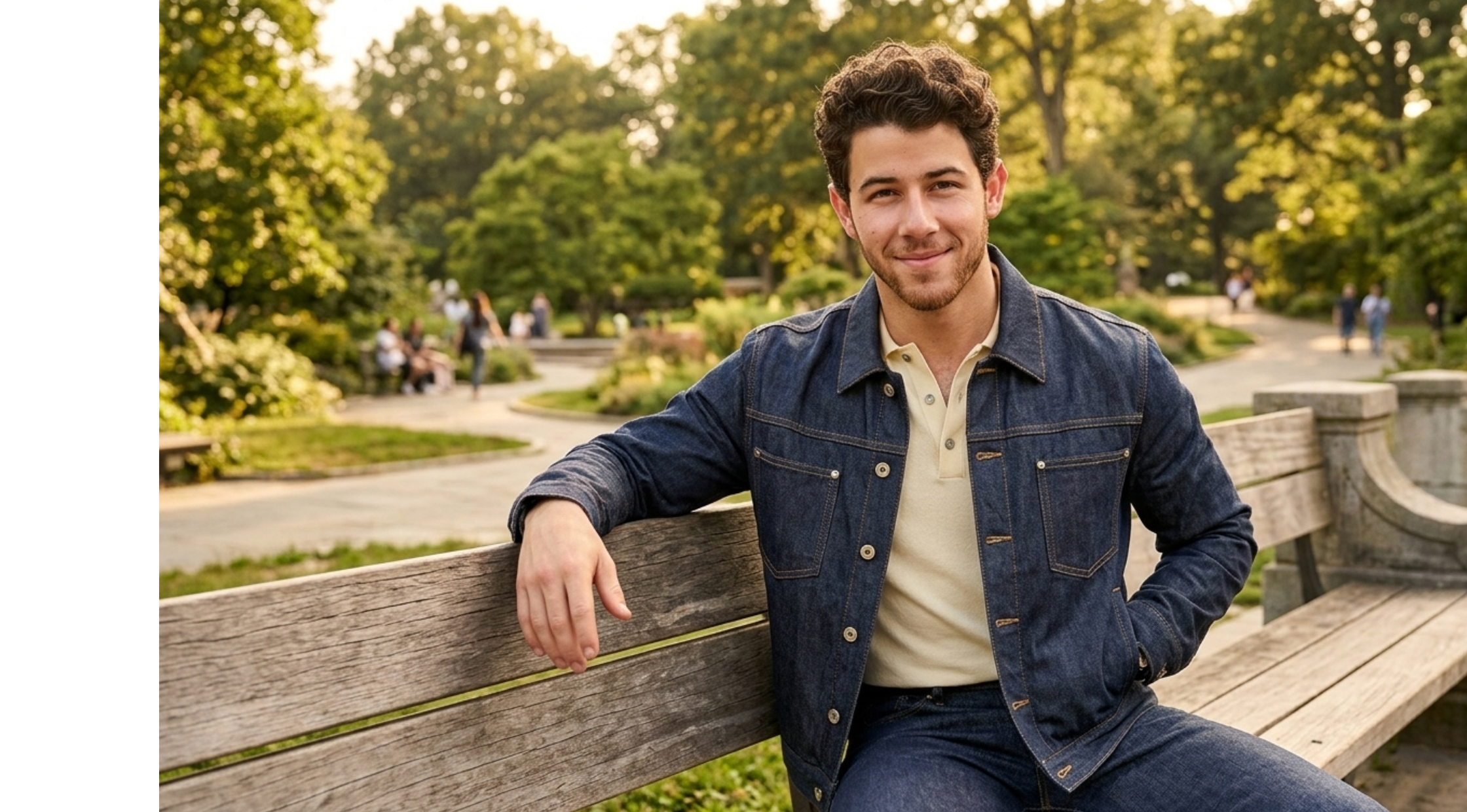 Camp Rock 3 Nick Jonas Dark Indigo Denim Jacket with Contrast Stitching and Silver Buttons