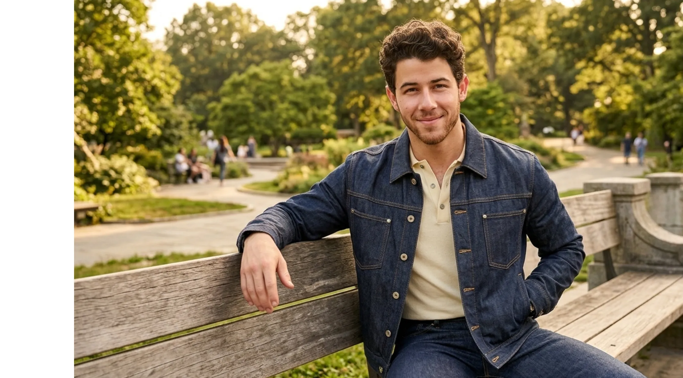 Camp Rock 3 Nick Jonas Dark Indigo Denim Jacket with Contrast Stitching and Silver Buttons