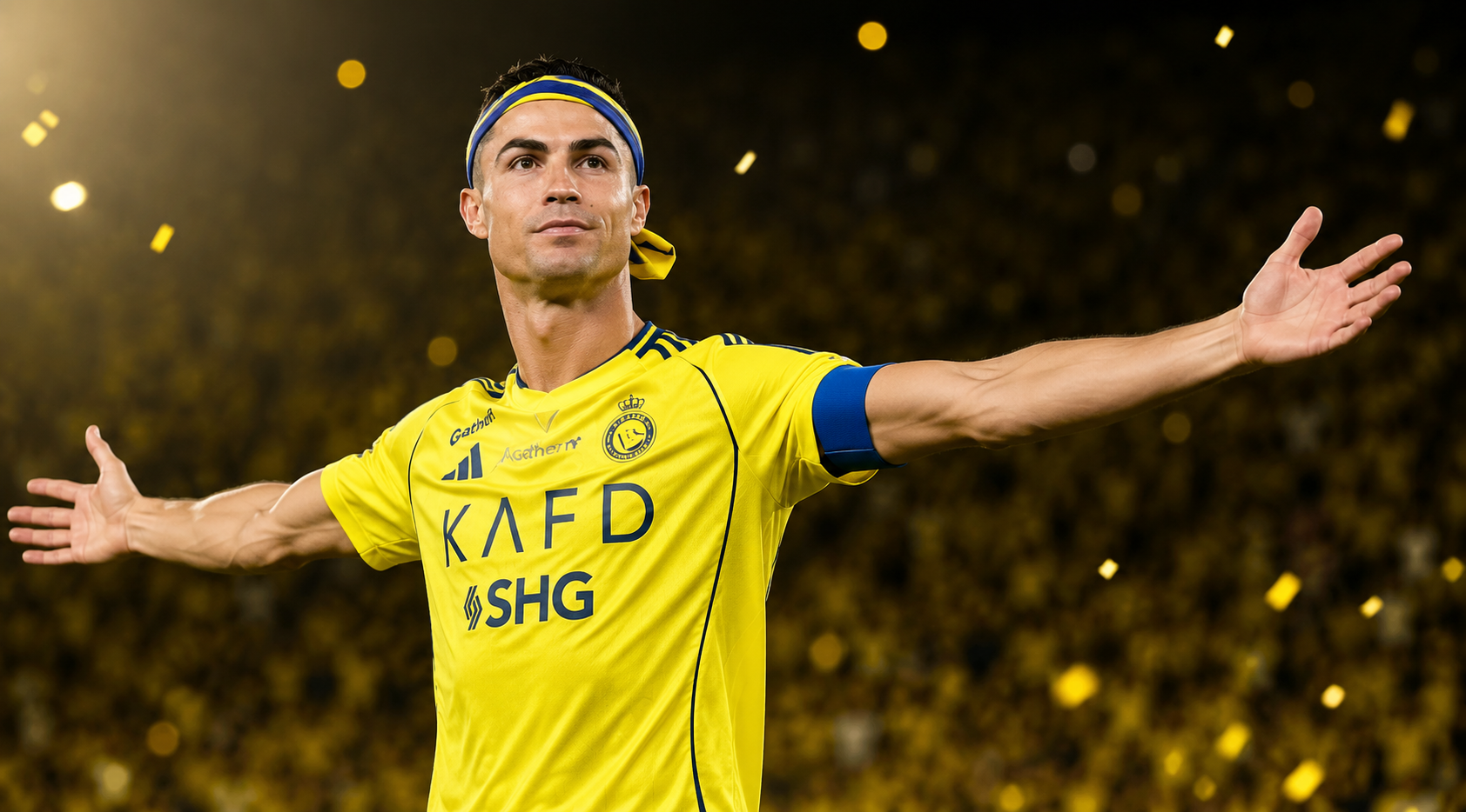 Cristiano Ronaldo Al Nassr Saudi Pro League 2026 Yellow KAFD Performance Football Jersey T-Shirt